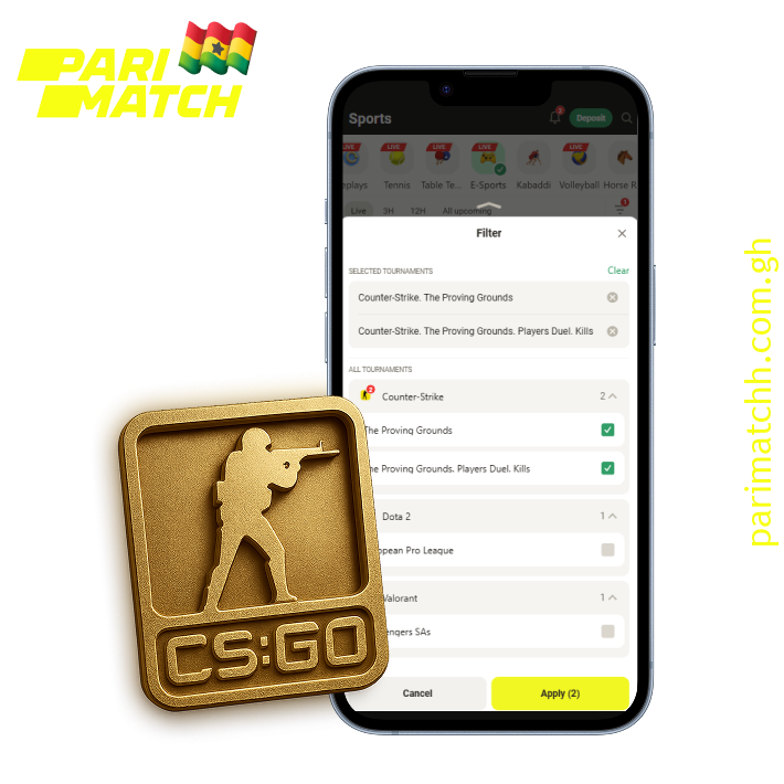 Parimatch gives CS:GO fans in Ghana a convenient and diverse betting experience